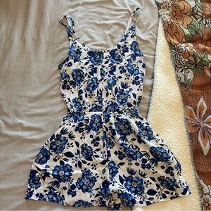 Blue & White Romper